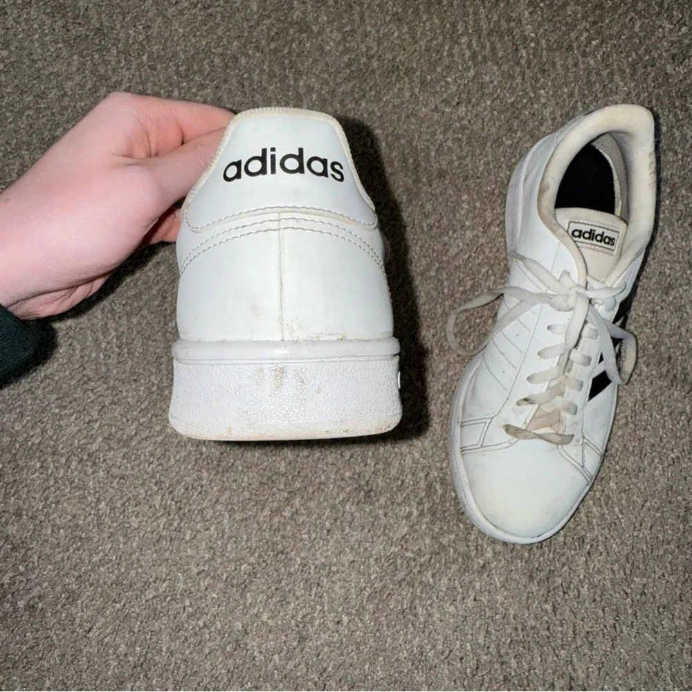 SOLD | Adidas - Grand Court Shoes - White and Black Sneakers - 9 - Picture 7 of 7